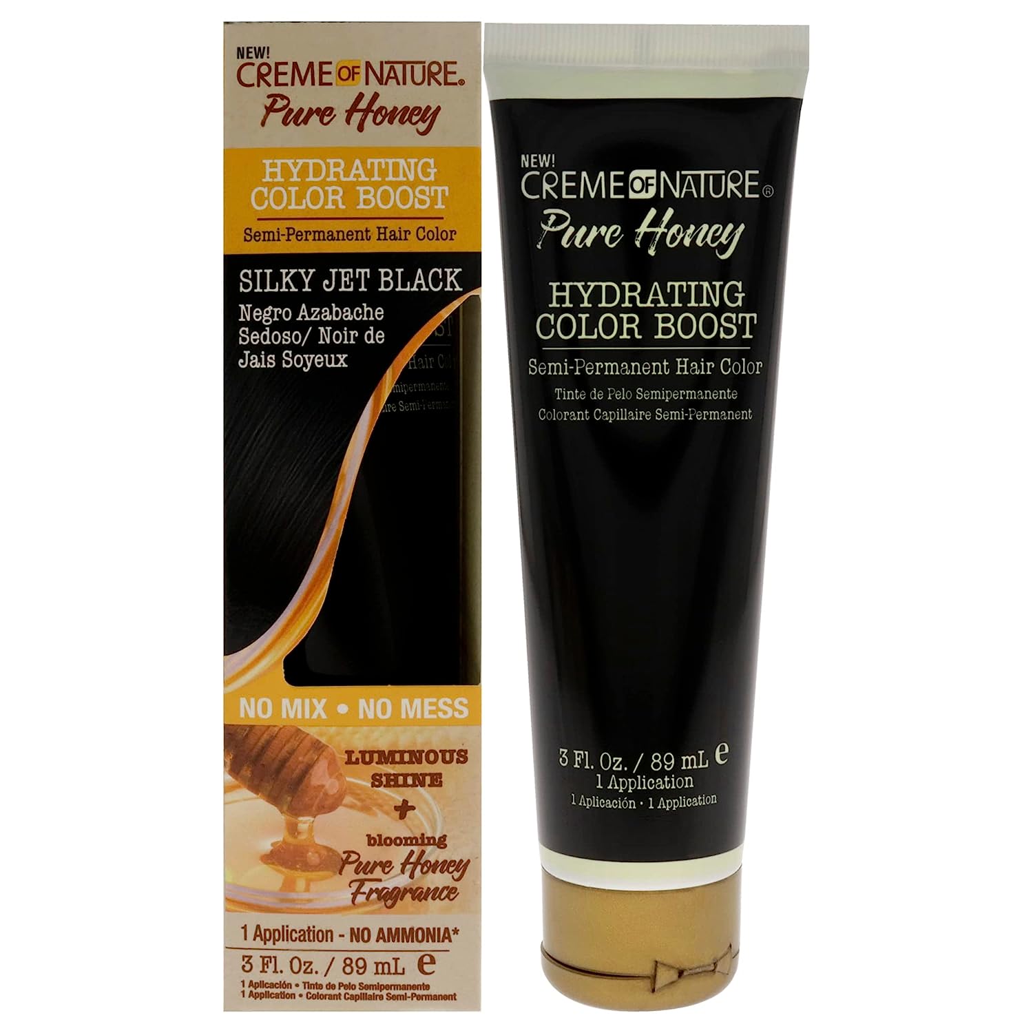 CON Pure Honey Hydrating Color Boost Silky Jet Black 3 oz